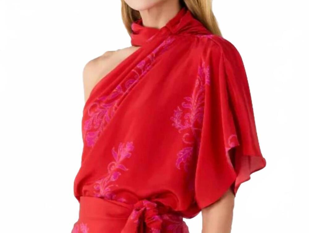 NEW JUAN DE DIOS chiminango crepe blouse in fuchsia